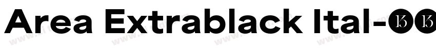Area Extrablack Ital字体转换